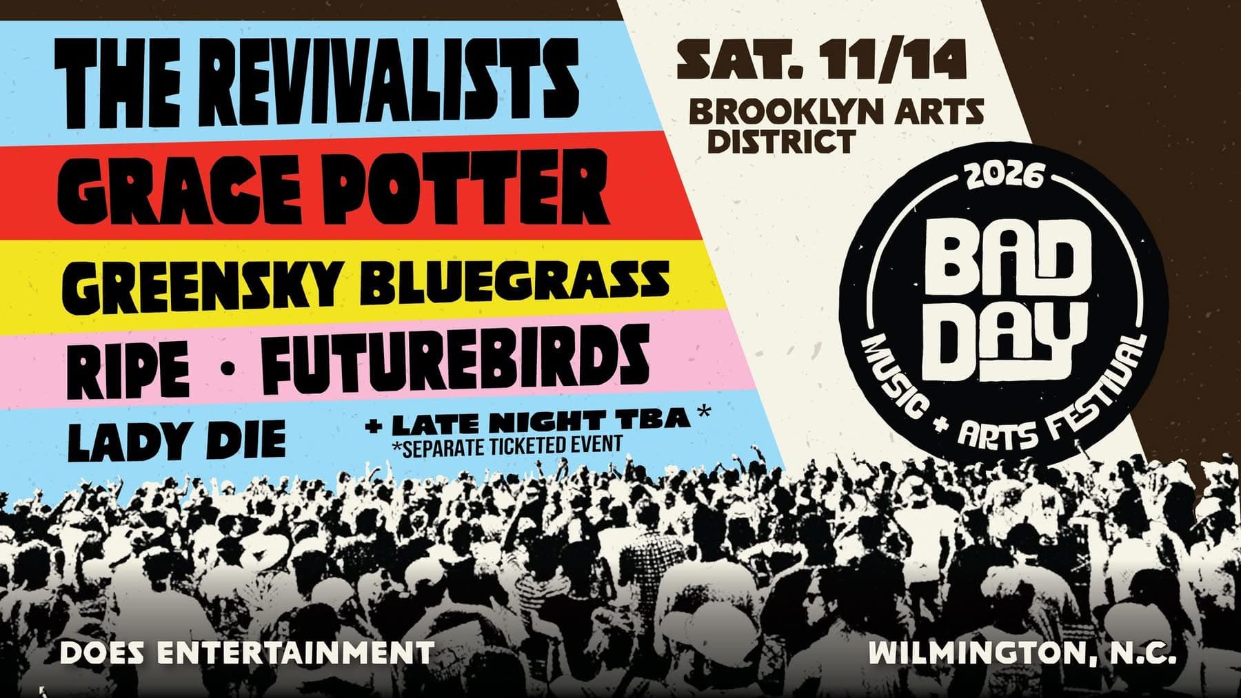BAD Day Music + Arts Festival at Wilmington’s Brooklyn Art District (BAD), Wilmington NC