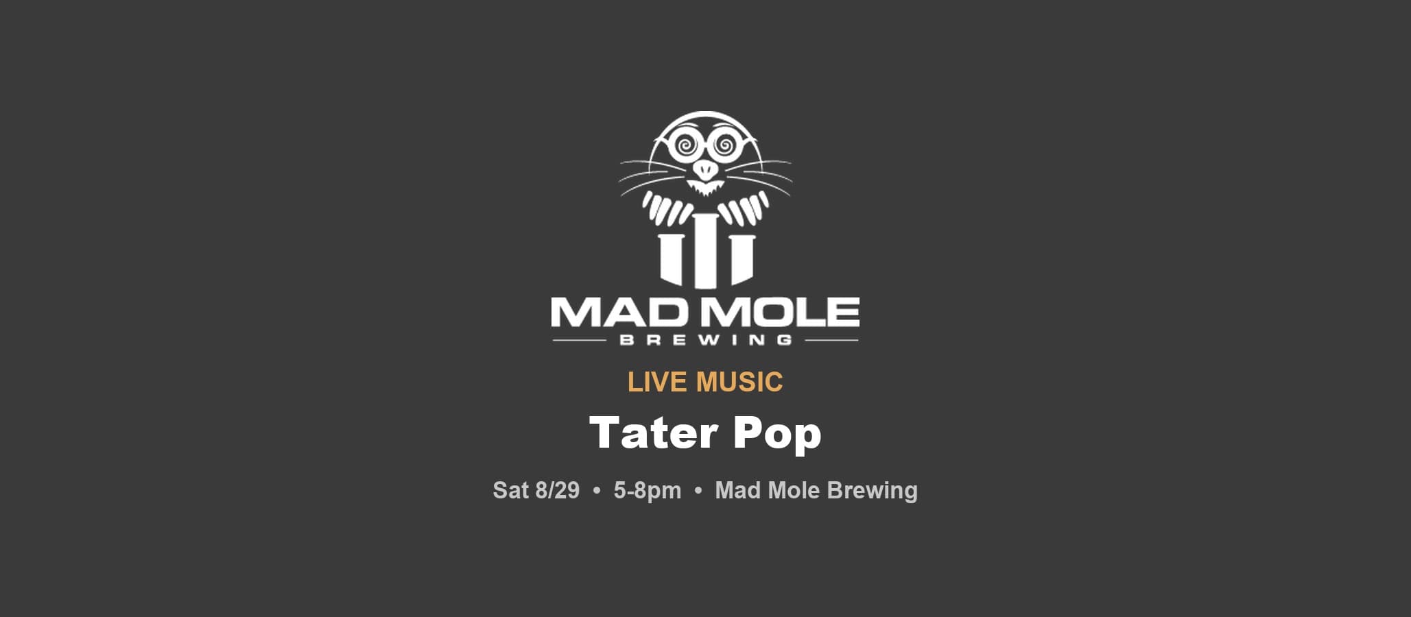 Live Music: Tater Pop at Mad Mole Brewing, Wilmington NC