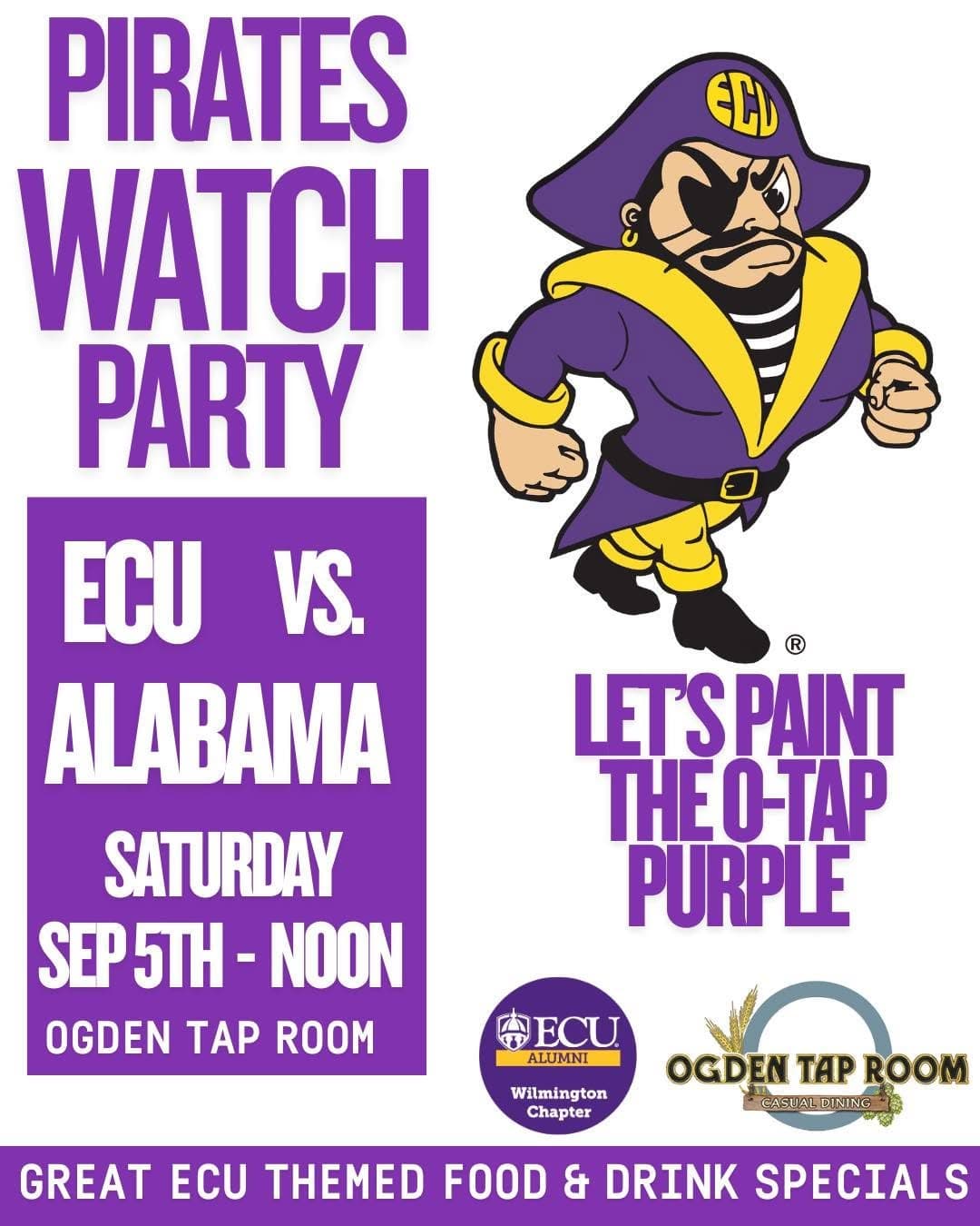 Pirates Watch Party: ECU vs. Alabama