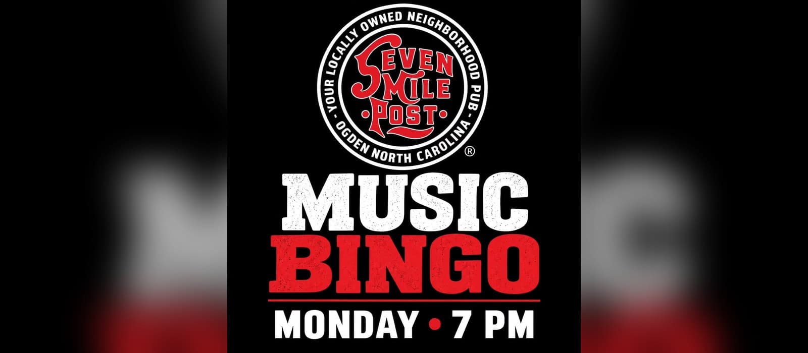 Music Bingo in Wilmington NC | October 26 at Seven Mile Post, Wilmington NC