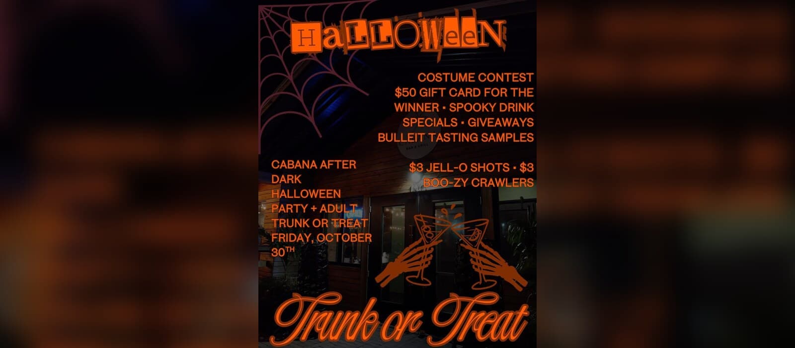 Cabana After Dark: Halloween Party + Adult Trunk or Treat