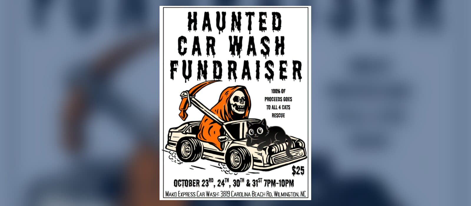 Haunted Car Wash Fundraiser at Mako Express Wash, Wilmington NC