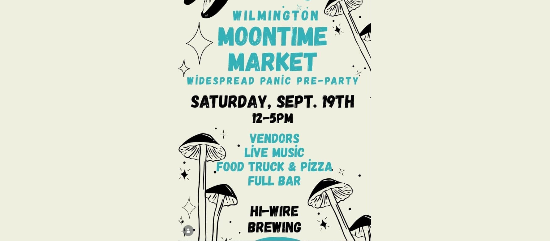 Wilmington Moontime Market: Widespread Panic Pre-Party