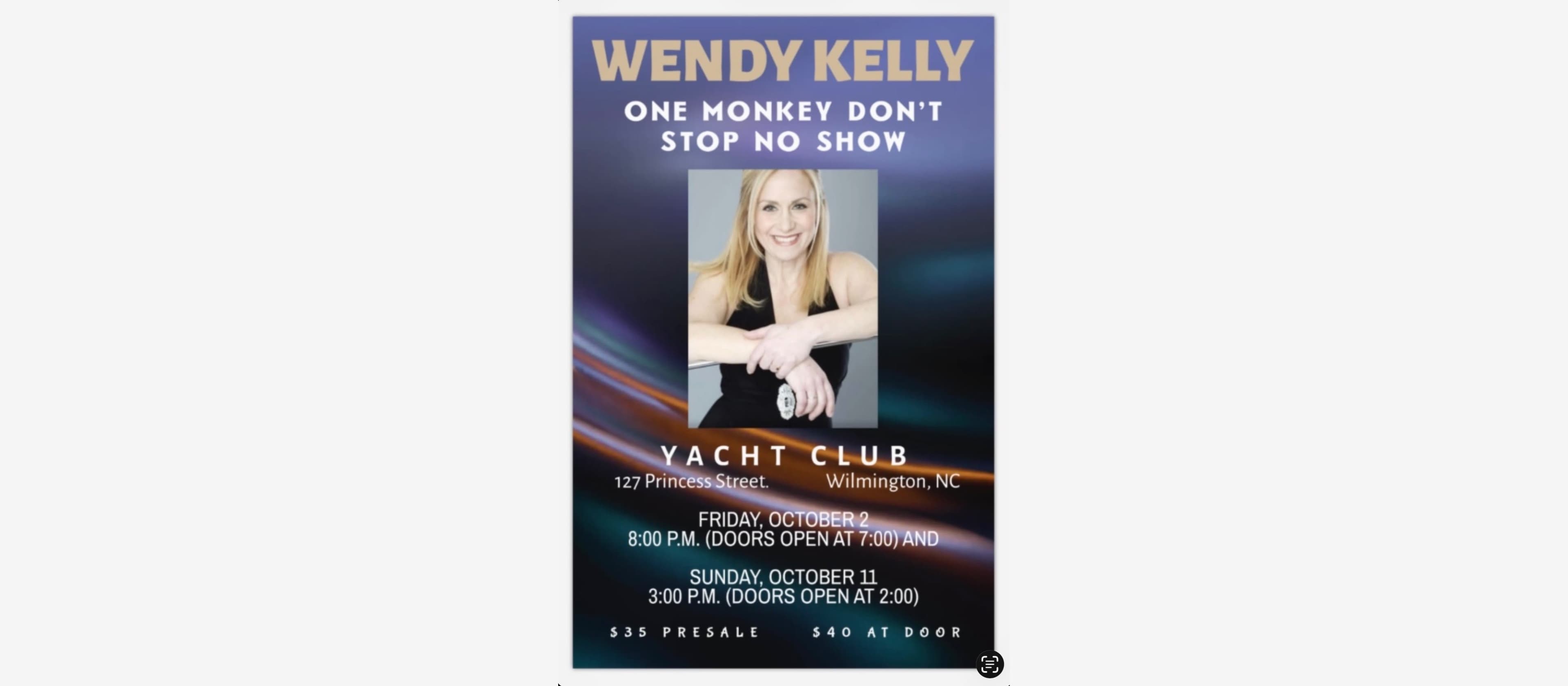 Wendy Kelly: One Monkey Don't Stop No Show