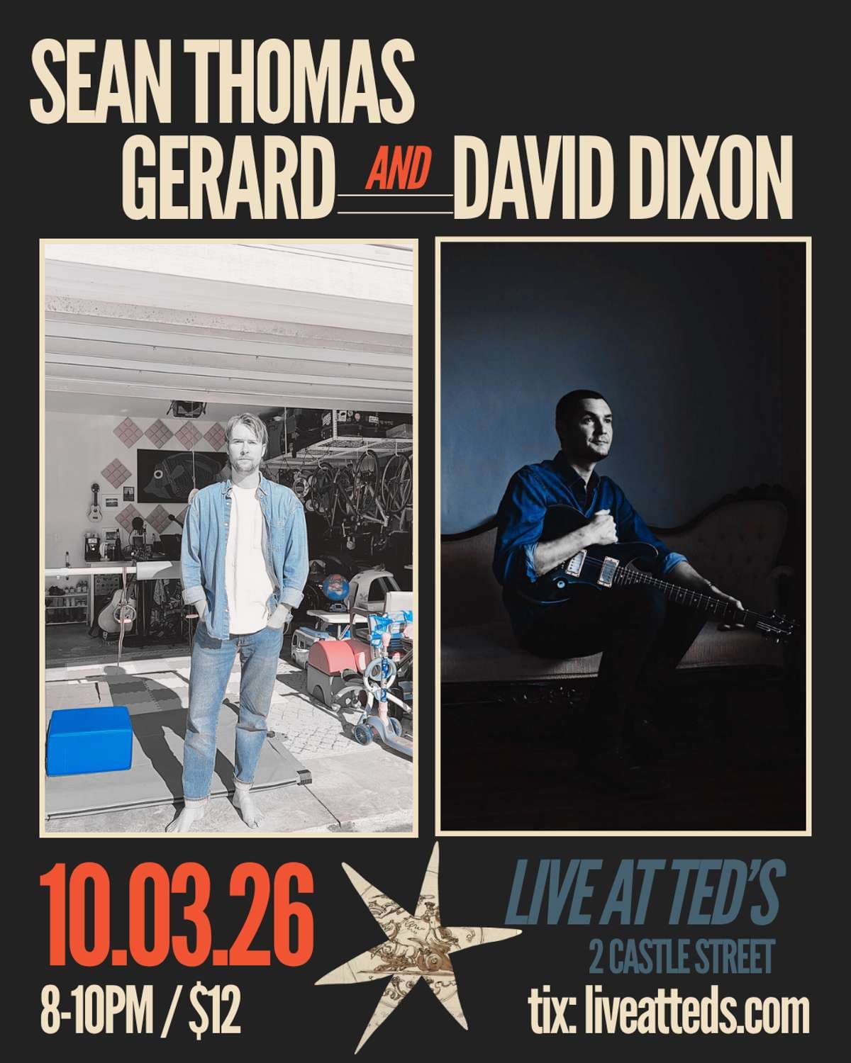 Sean Thomas Gerard & David Dixon **NEW DATE at Live at Ted's, Wilmington NC